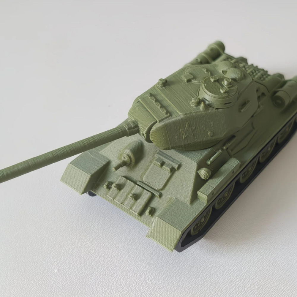 t34坦克模型苏联二战T3485军事模型1/72比例3d打印成品坦克摆件玩