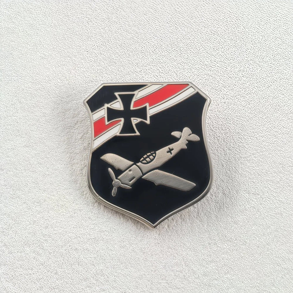 bf109合金二战德国空军Bf109战斗机纪念盾形徽章飞机模型