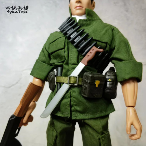 1比6兵人中国军官军人可动手办模型关节武器配件玩具礼物