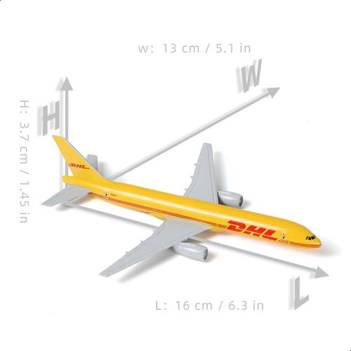 波音757模型飞机DHL仿真757货机合金飞机模型仿真快递运输机16CM