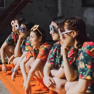 2026东北大花布表演服装年会团队搞笑演出网红闺蜜二人转姐妹套装