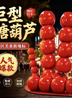 网红打卡引流巨型冰糖葫芦模型