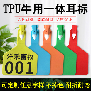 牛用耳标牌大号连体牛耳标激光定制牛用一体耳标牌牛用连体耳标号