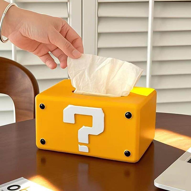 创意玛利欧纸巾盒家用客厅茶几餐桌面高级感可爱轻奢高档卫生纸盒