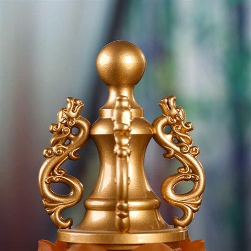 古法琉璃莲花灯长明宝莲灯御龙插电小号家用摆件观音地藏佛供灯