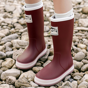 雨靴女款雨鞋男女亲子款徒步雨林登山鞋户外防滑软底防水雨鞋大童