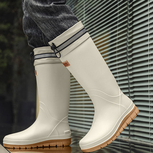 雨鞋男雨靴防水户外胶鞋防滑厨房涉水钓鱼大童水鞋高筒雨林徒步靴