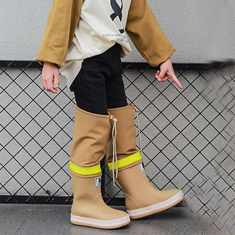 儿童雨鞋男童女孩软底宝宝雨靴长筒防水防滑胶鞋徒步户外雨林靴子