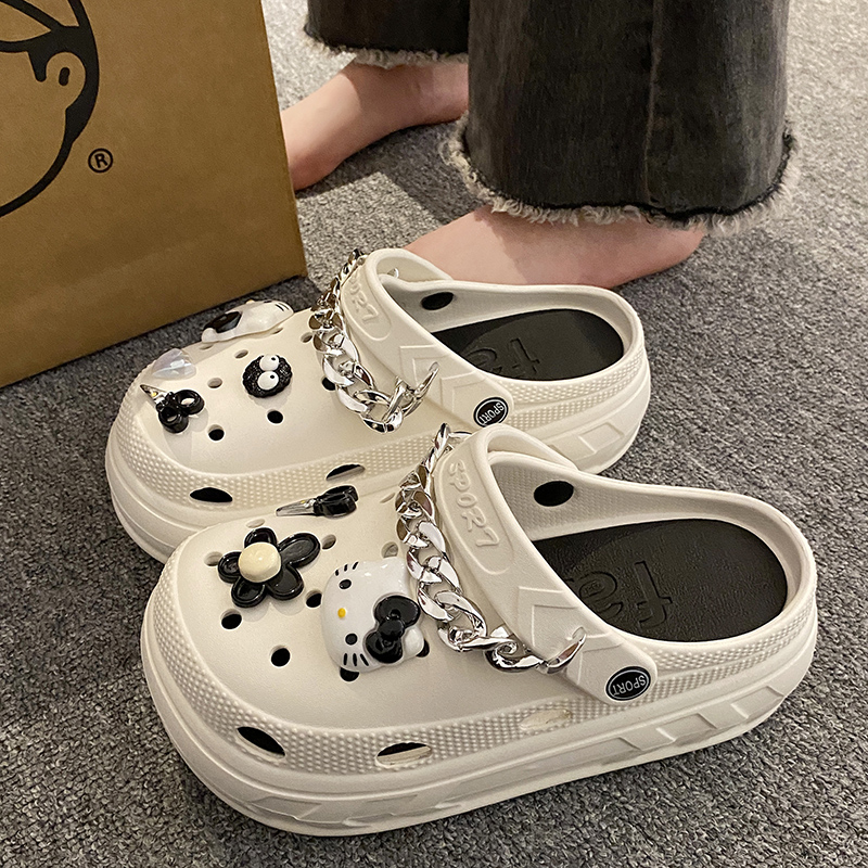 洞洞鞋女夏季新款百搭厚底
