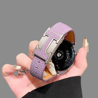 Galaxywatch皮表带H磁吸扣荔枝纹