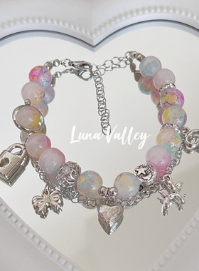 Luna Valley·琉璃珠｜鬼马精灵 原创串珠彩色多巴胺活泼可爱手链