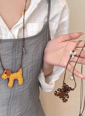 卡通可爱长款独特编织绳情侣项链