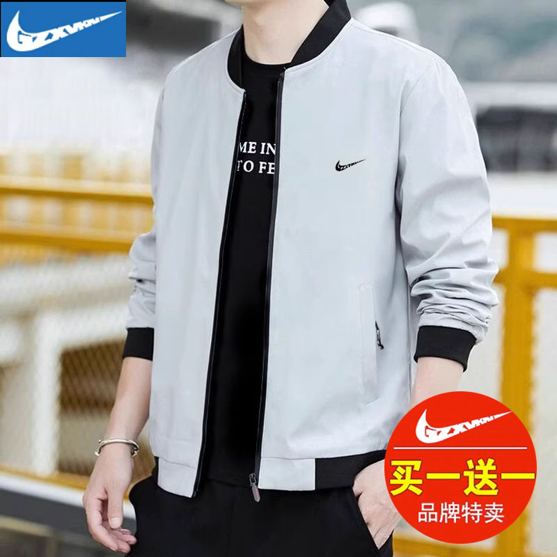 特价清男士外套春秋季休闲男装棒球服上衣青年大码运动防风夹克男