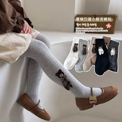 新春秋薄款棉婴幼儿宝宝小熊连裤