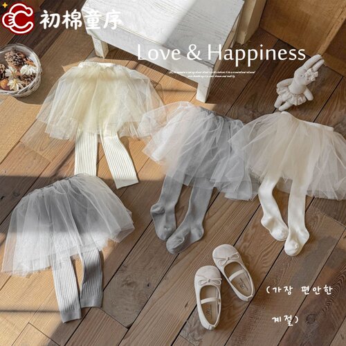 纱裙女童裤袜春秋新a类棉