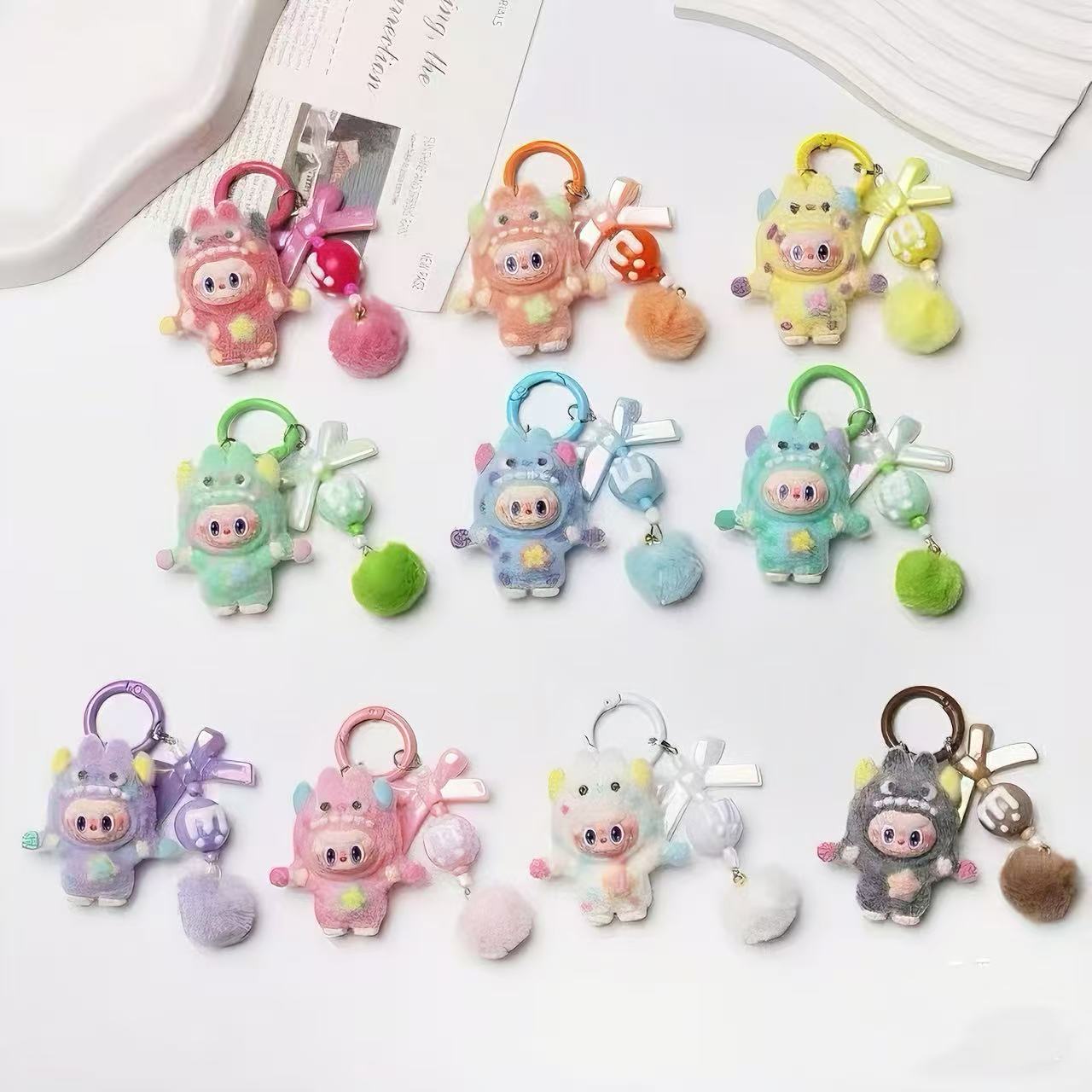 小怪兽桌面摆件10色办公室DIY摆件