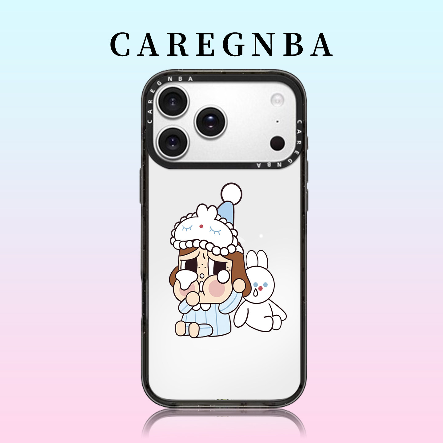 CAREGNBA联名睡觉哭娃适用苹果17ProMax手机壳新款iPhone16pro巨好看15plus可爱14小众高级感12防摔11创意13