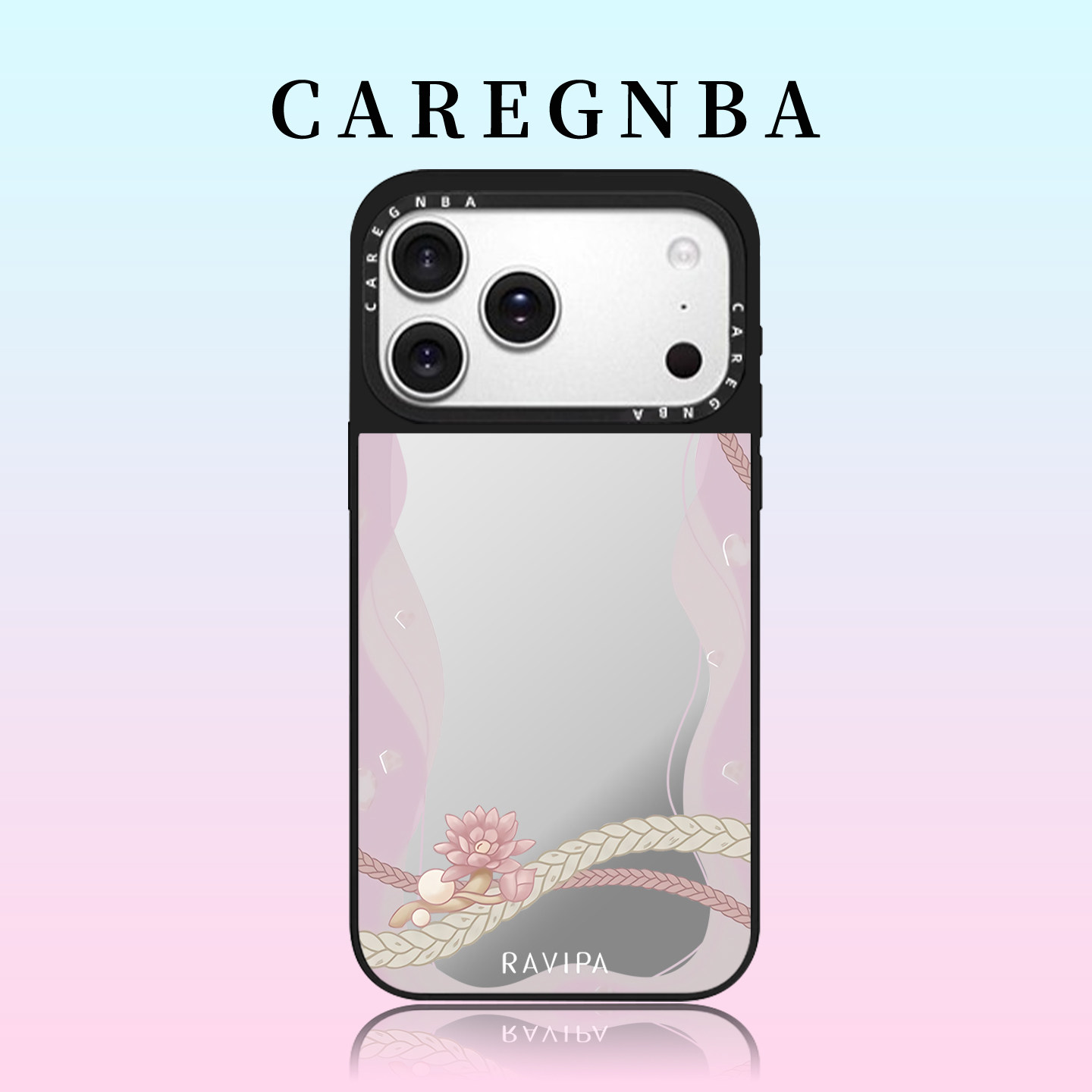 CAREGNBA联名泰国珠宝RAVIPA适用iPhone17ProMax手机壳苹果16plus磁吸15pro镜面14全包13防摔11网红12潮牌女