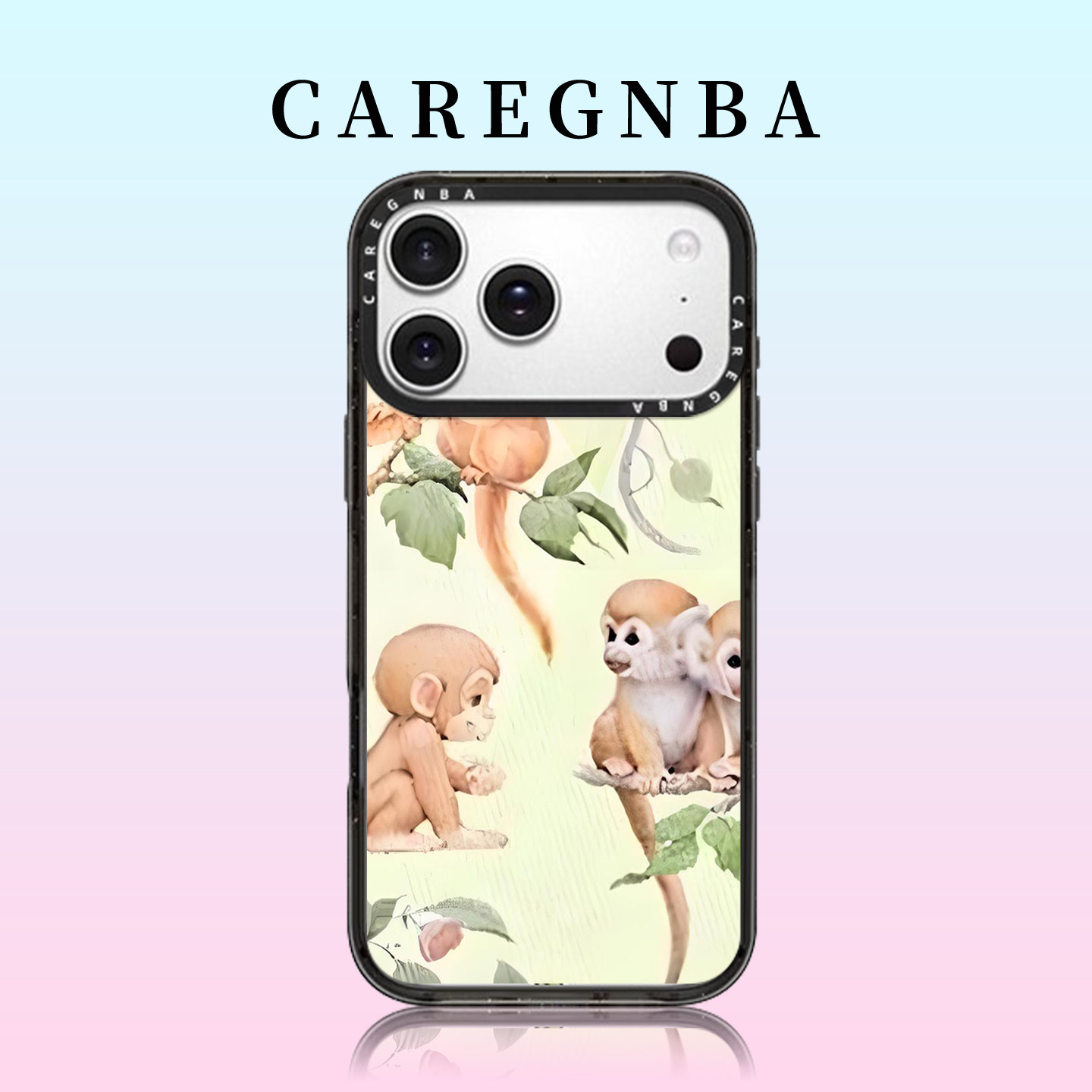 CAREGNBA联名猴子适用苹果17ProMax手机壳新款iPhone16pro高级感15plus创意14/13/12甜美少女11磁吸