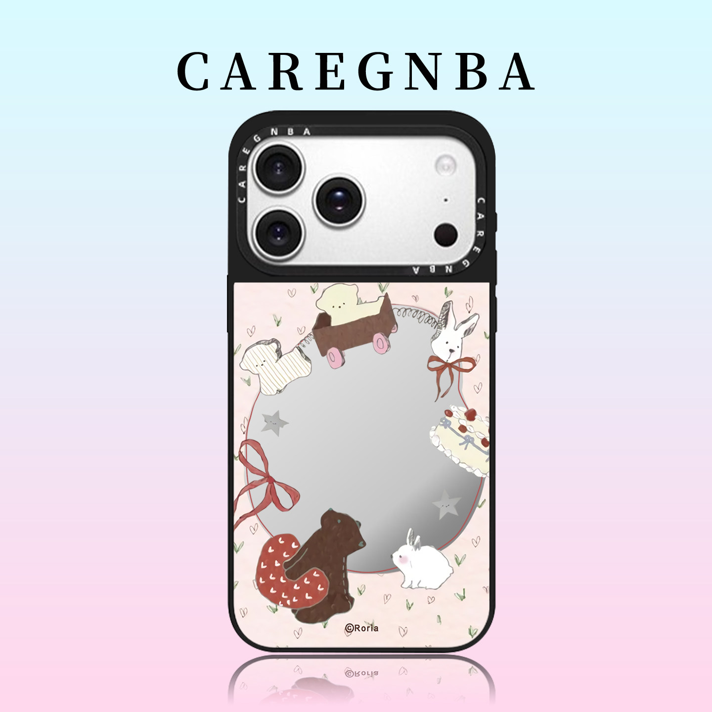 CAREGNBA联名Roria甜心火车适用iPhone17ProMax手机壳苹果16plus透明15pro亚克力13全包12防摔11网红14女磁吸