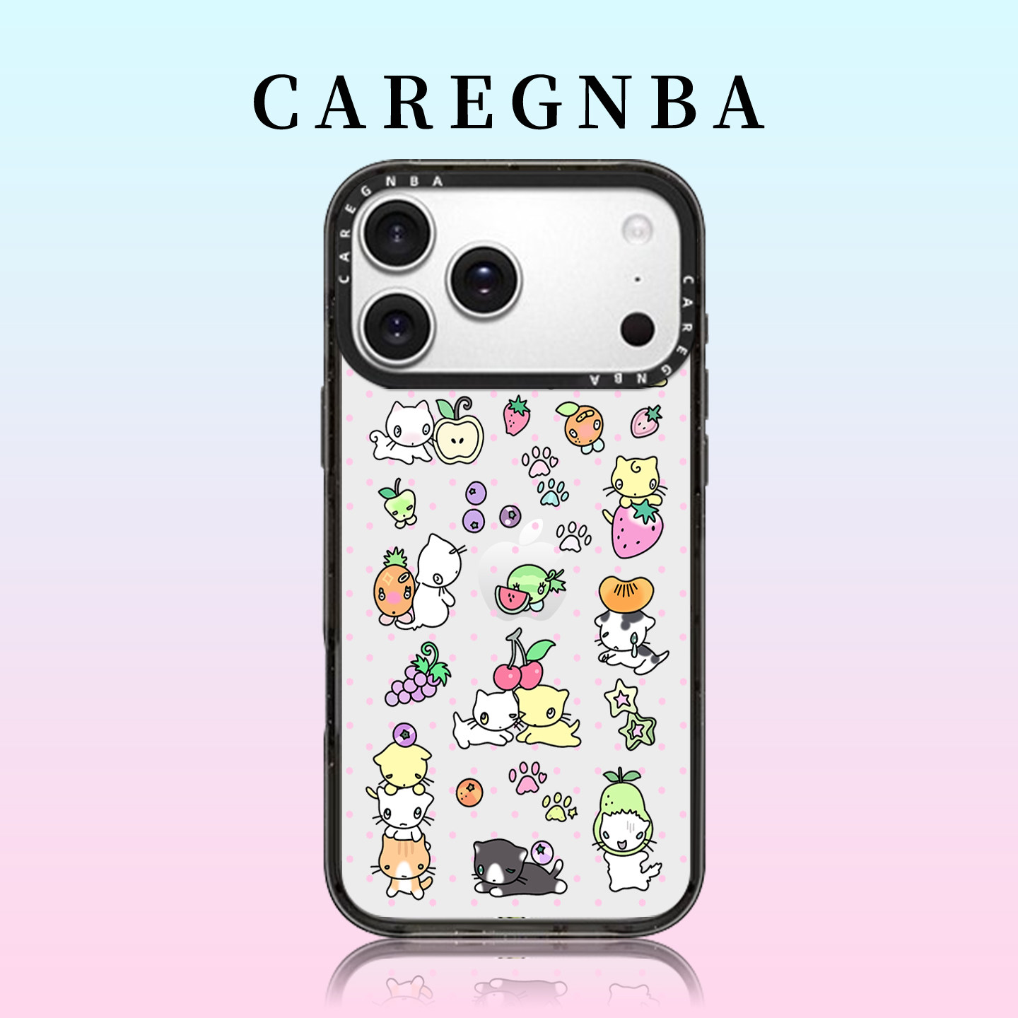 CAREGNBA联名KT猫适用苹果17ProMax手机壳猫米菲兔iPhone15pro亚克力14plus卡通16pro全包ai键13防摔12套11女