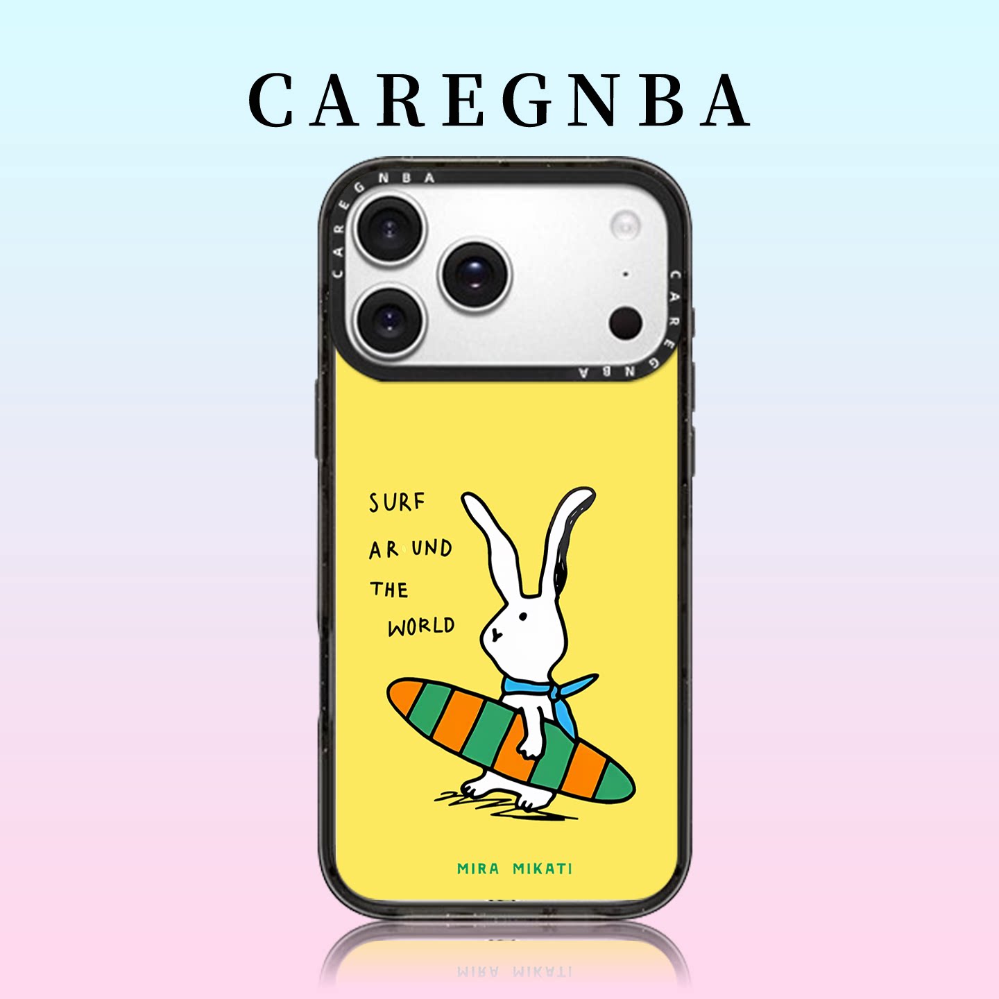 CAREGNBA联名冲浪小兔适用苹果17ProMax手机壳新款iPhone16pro可爱15plus高级创意14防摔13/12女11XR磁吸