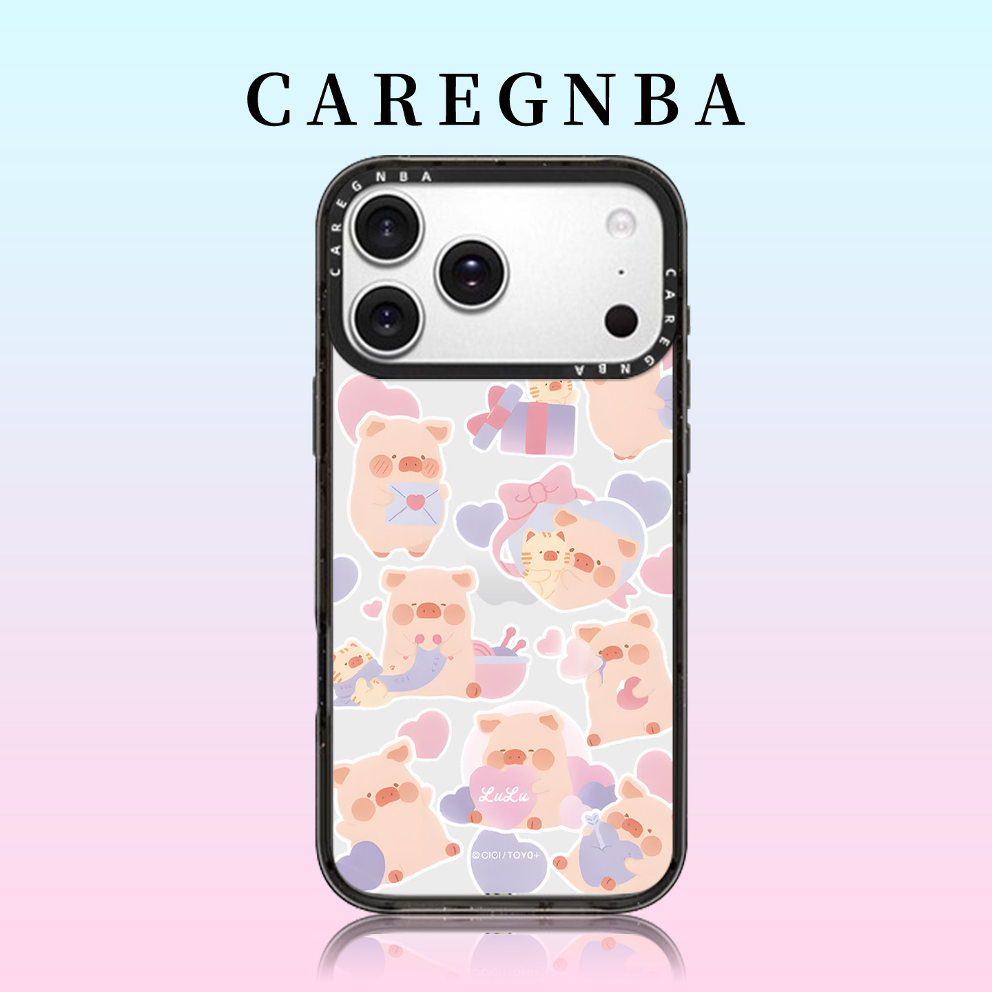 CAREGNBA联名LuLu the Piggy 猪猪攻击适用iPhone17ProMax手机壳苹果16plus透明15pro亚克力14全包13防摔12女