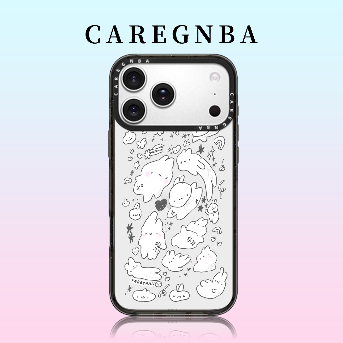 CAREGNBA趣味会飞的兔子适用苹果17ProMax手机壳新款iPhone16pro卡通15plus磁吸14全包ai键13防摔12超好看XR