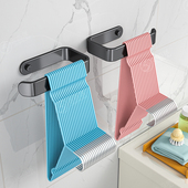 衣架收纳神器浴室阳台墙上晾衣架免打孔挂钩壁挂式 整理置物架家用
