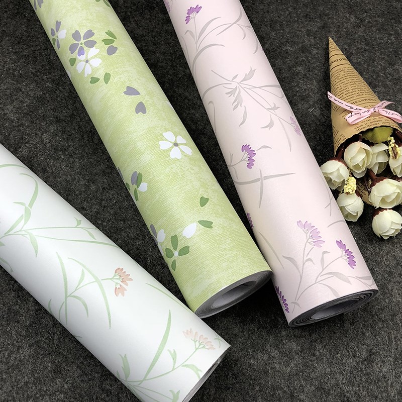 防水田园碎花温馨客厅卧室翻新自粘壁纸家具衣柜翻新装饰贴纸贴画