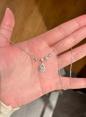 S925纯银鱼人之泪项链高级感百搭