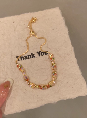 多巴胺手镯女设计感麻花扭结手链