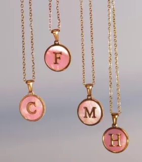 美式复古简约风贝壳字母项链女款