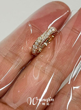 千金感莫比乌斯环排钻戒指女小众