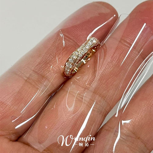 千金感莫比乌斯环排钻戒指女小众