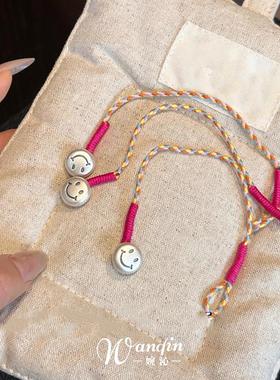 设计感复古做旧笑脸手链女款简约