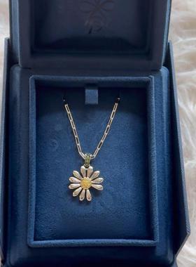 韩系雏菊吊坠项链女高级感锁骨链
