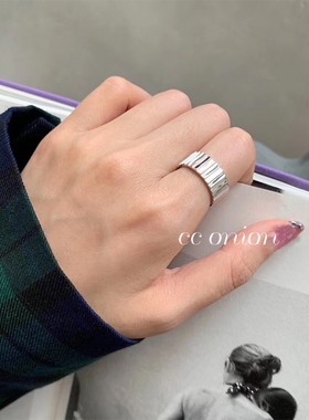 简约风阶梯戒指女小众设计高级感