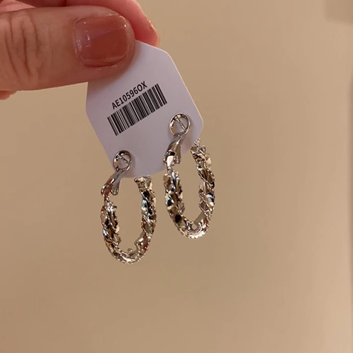 素圈耳环女2025新款爆款百搭小众