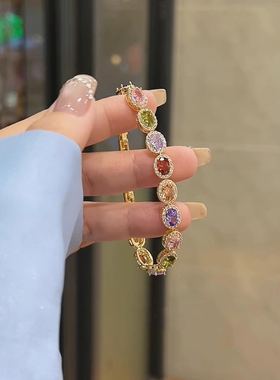 多巴胺彩色珍珠手链女款轻奢百搭