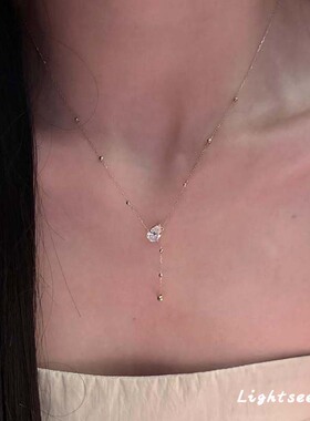 s925纯银锆石项链女y字2025新款