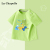 [100% Cotton]Dinosaurs Fluorescent Green