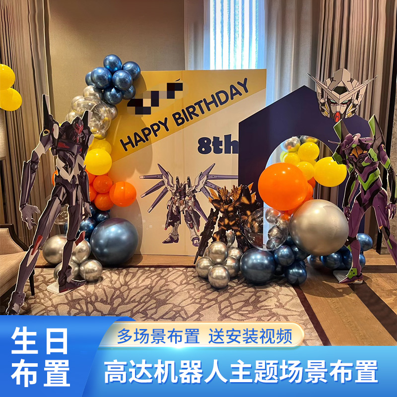 万盈达高达机器人主题KT板布置