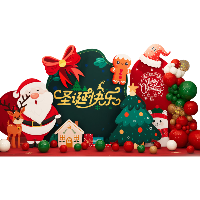 圣诞节商场氛围布置背景墙