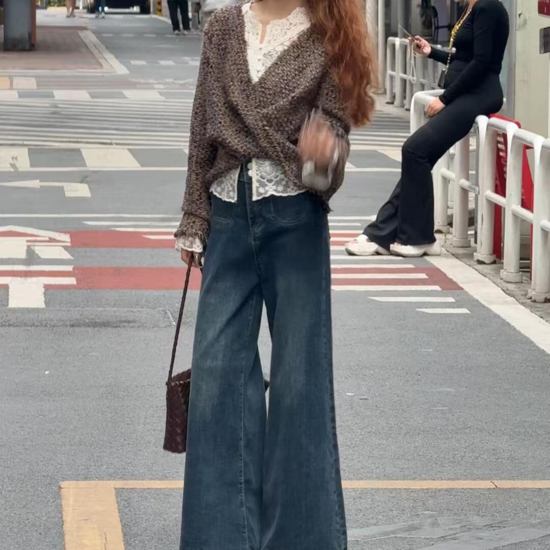 小香风扭结上衣内搭蕾丝打底衫