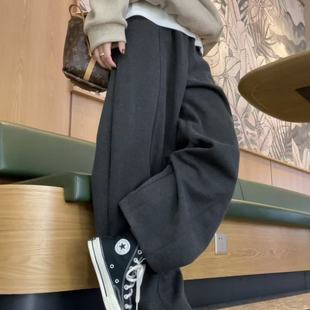 女遮肉显瘦高腰直筒哈伦裤 加厚阔腿休闲裤 ins 韩版 秋冬百搭神裤