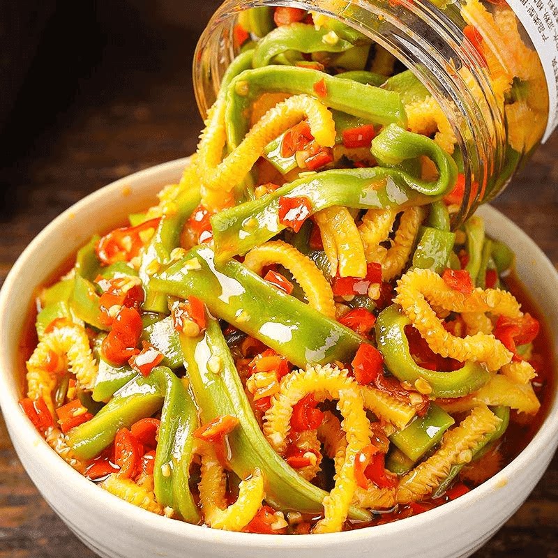 香辣魔芋贡菜下饭菜嘎嘣脆香辣网红美味好吃辣条干吃宿舍解馋爽口