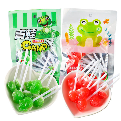 潮味侠青蛙棒棒糖独立包装