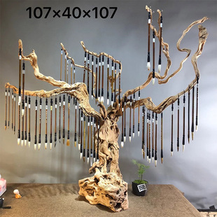 毛笔挂装饰落地灯家居类灯饰创意木艺灯定制书房灯书桌灯毛笔架子