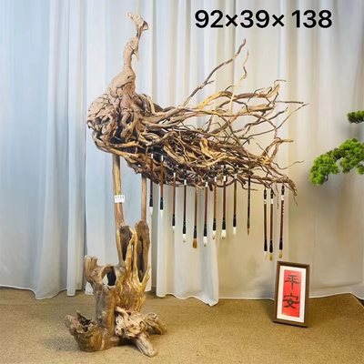 毛笔架实木杜鹃根毛笔